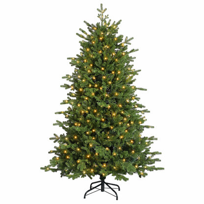 Artificial Hinged Christmas Tree 150 cm 150 LEDs Warm White