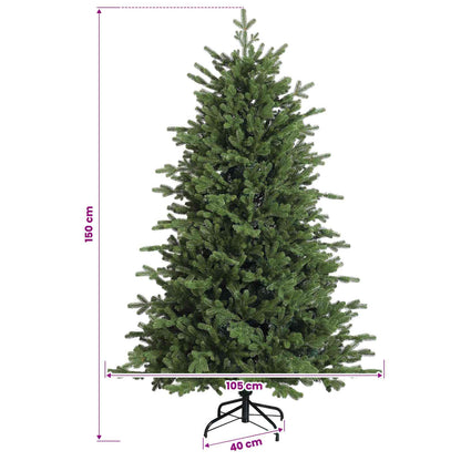 Artificial Hinged Christmas Tree 150 cm 150 LEDs Warm White