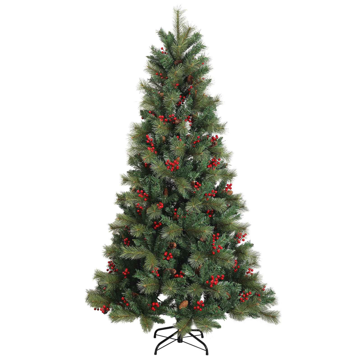Artificial Hinged Christmas Tree 150 cm 150 LEDs Warm White