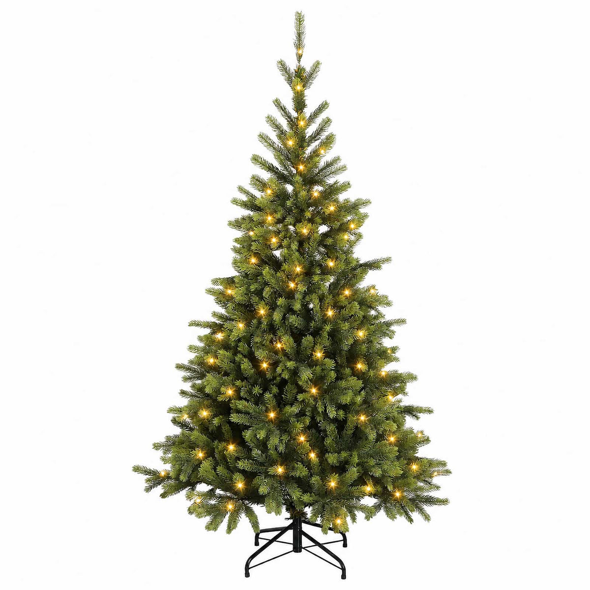 Artificial Hinged Christmas Tree 120 cm 150 LEDs Warm White