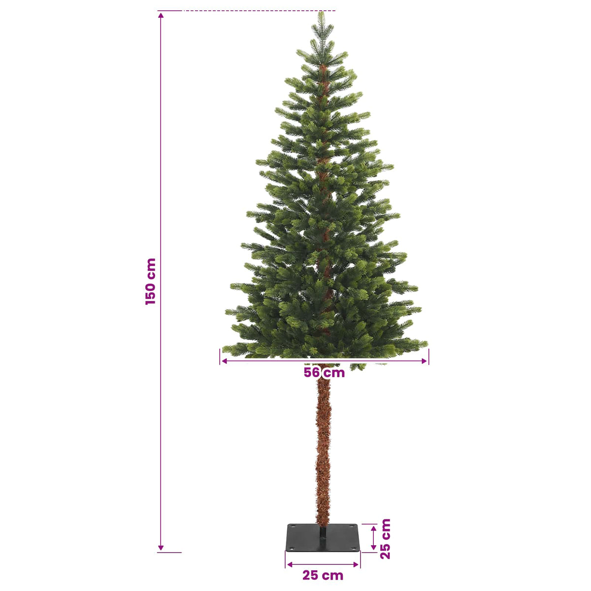 Artificial Hinged Christmas Tree 150 cm 150 LEDs Warm White