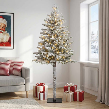 Artificial Hinged Christmas Tree 180 cm 300 LEDs Warm White