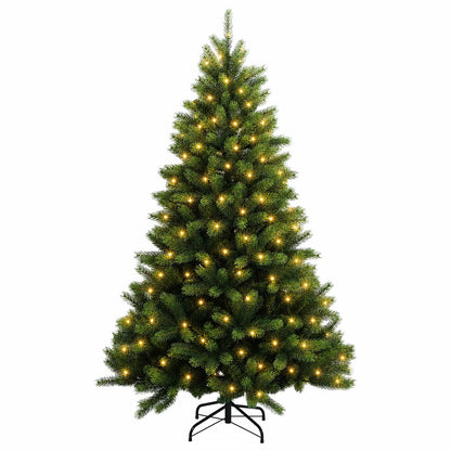 Artificial Hinged Christmas Tree 150 cm 150 LEDs Warm White
