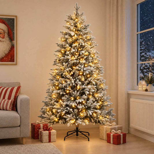 Artificial Hinged Christmas Tree 120 cm 150 LEDs Warm White