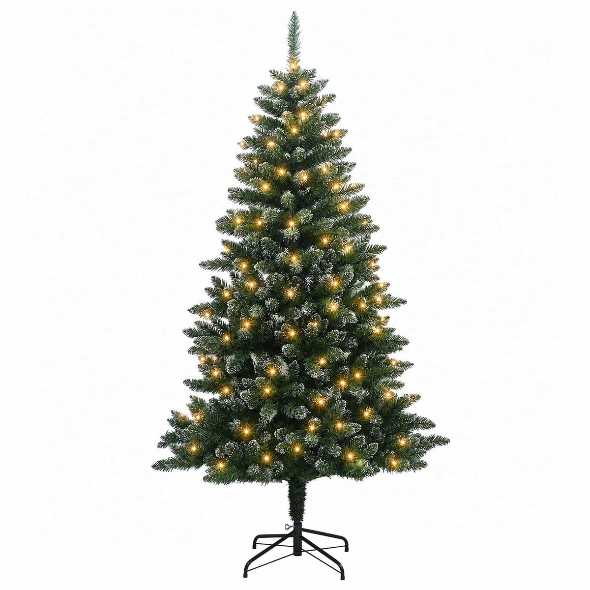 Artificial Hinged Christmas Tree 120 cm 150 LEDs Warm White