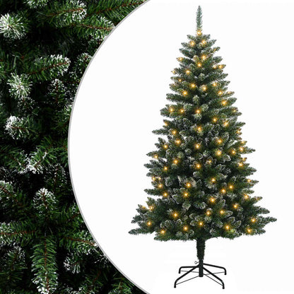 Artificial Hinged Christmas Tree 150 cm 150 LEDs Warm White
