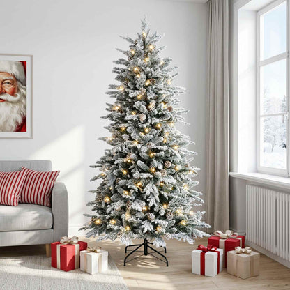 Artificial Hinged Christmas Tree 150 cm 150 LEDs Warm White