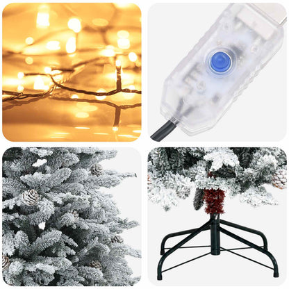 Artificial Hinged Christmas Tree 150 cm 150 LEDs Warm White