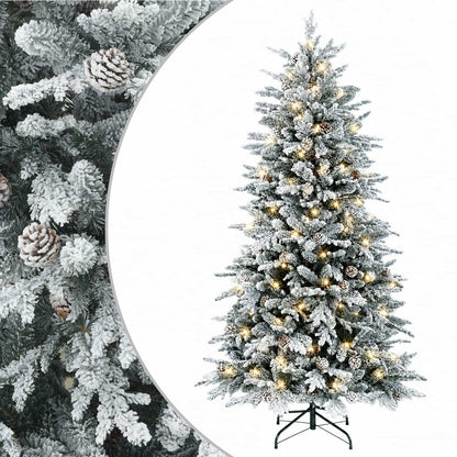 Artificial Hinged Christmas Tree 150 cm 150 LEDs Warm White