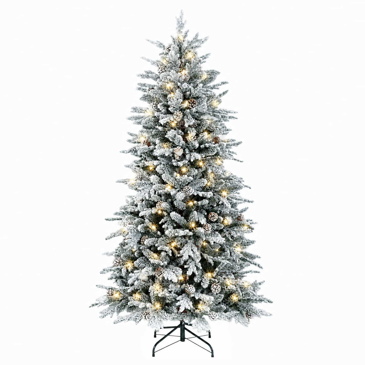 Artificial Hinged Christmas Tree 150 cm 150 LEDs Warm White