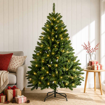 Artificial Hinged Christmas Tree 180 cm 300 LEDs Warm White