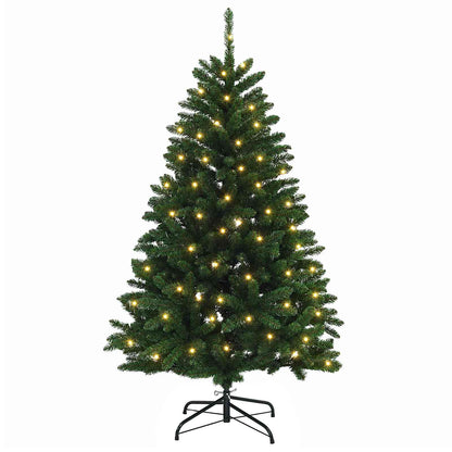 Artificial Hinged Christmas Tree 150 cm 150 LEDs Warm White