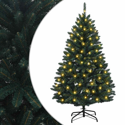 Artificial Hinged Christmas Tree 150 cm 150 LEDs Warm White