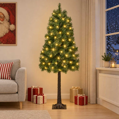 Artificial Hinged Christmas Tree 120 cm 150 LEDs Warm White