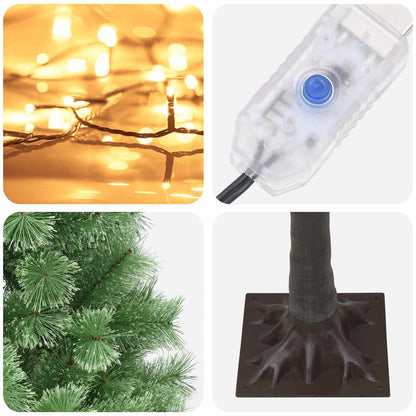 Artificial Hinged Christmas Tree 150 cm 150 LEDs Warm White