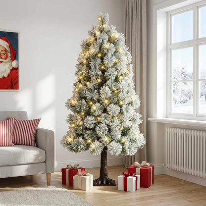 Artificial Hinged Christmas Tree 150 cm 150 LEDs Warm White