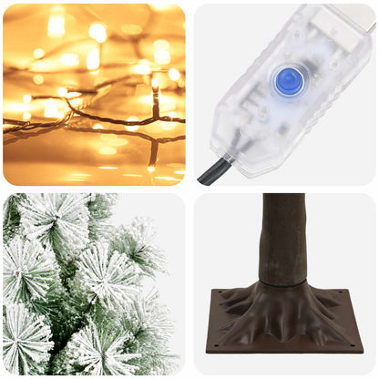 Artificial Hinged Christmas Tree 150 cm 150 LEDs Warm White