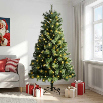 Artificial Hinged Christmas Tree 150 cm 150 LEDs Warm White
