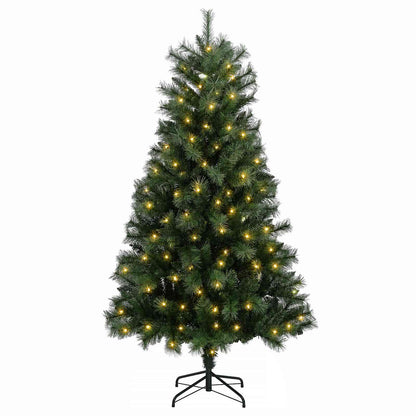Artificial Hinged Christmas Tree 150 cm 150 LEDs Warm White