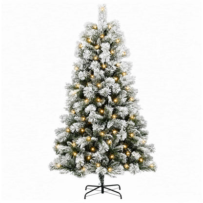Artificial Hinged Christmas Tree 150 cm 150 LEDs Warm White
