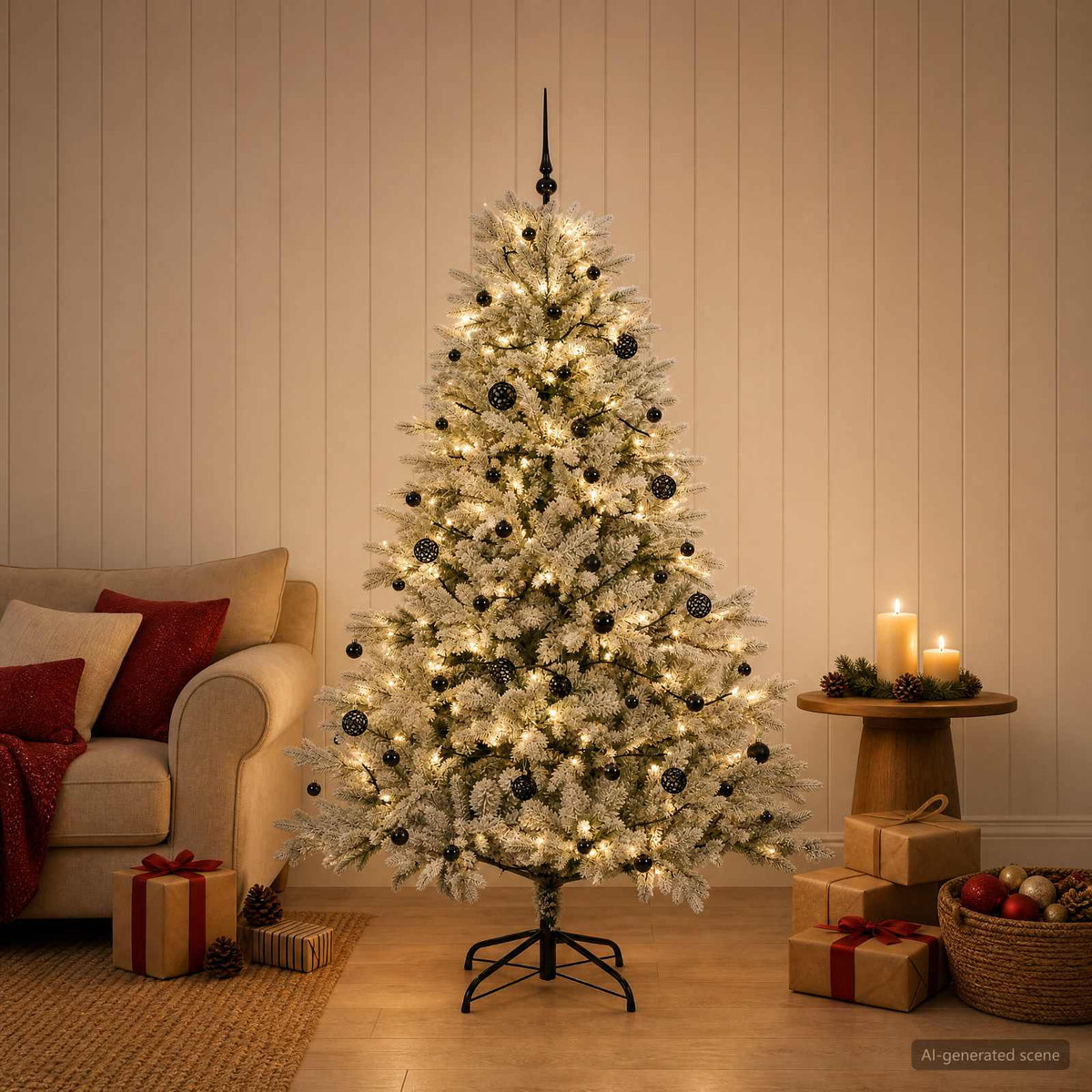 Artificial Christmas Tree with Bauble 150 cm 150 LEDs
