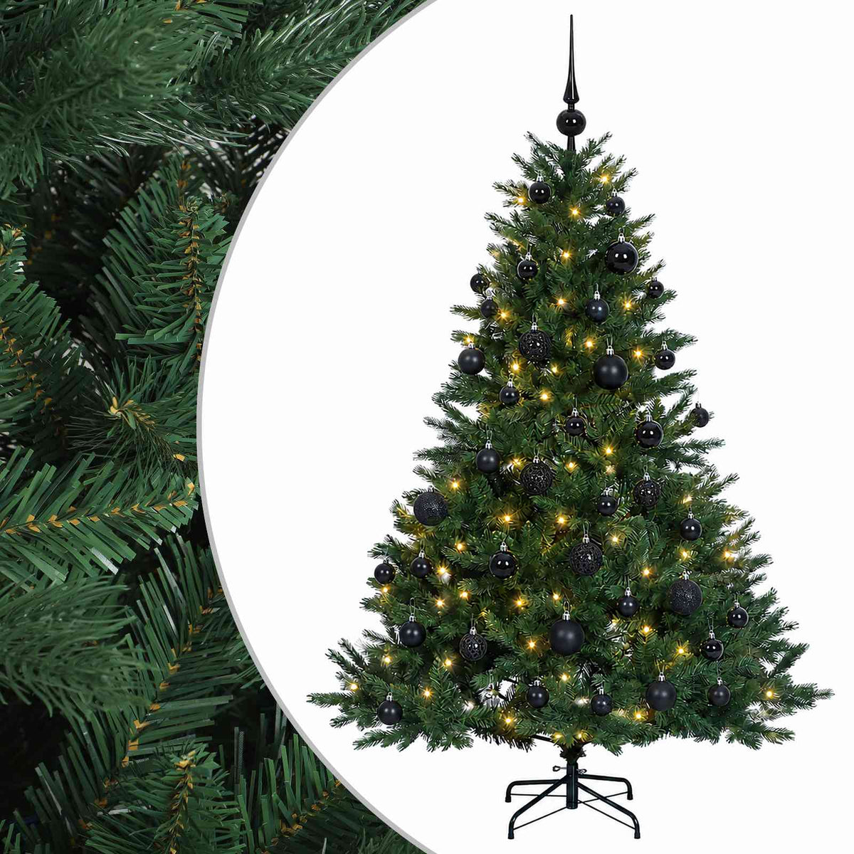 Artificial Christmas Tree with Bauble 150 cm 150 LEDs