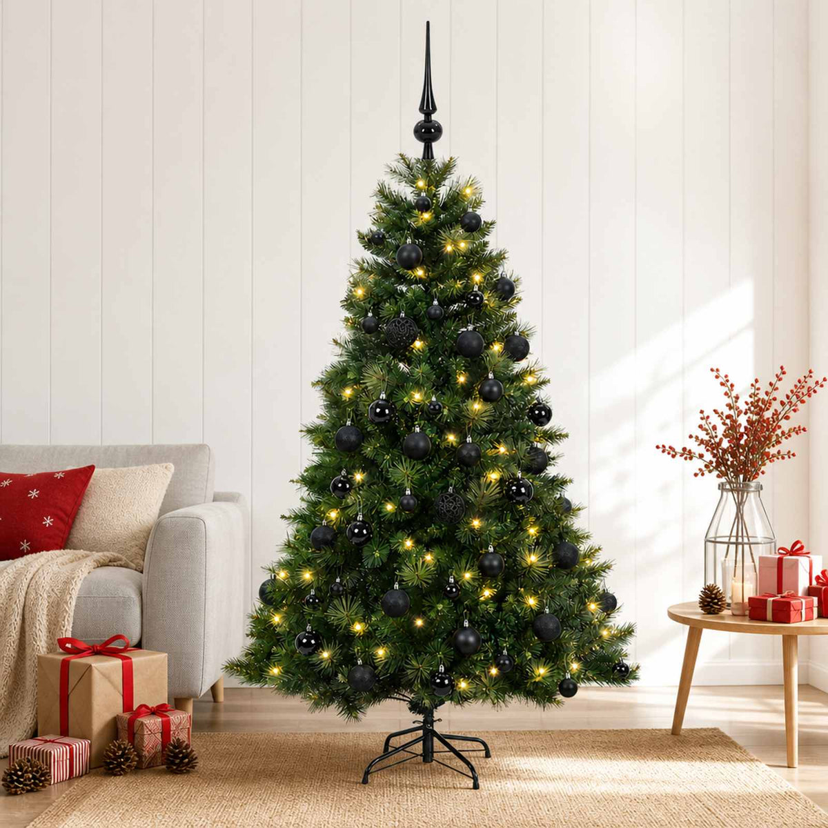 Artificial Christmas Tree with Bauble 120 cm 150 LEDs