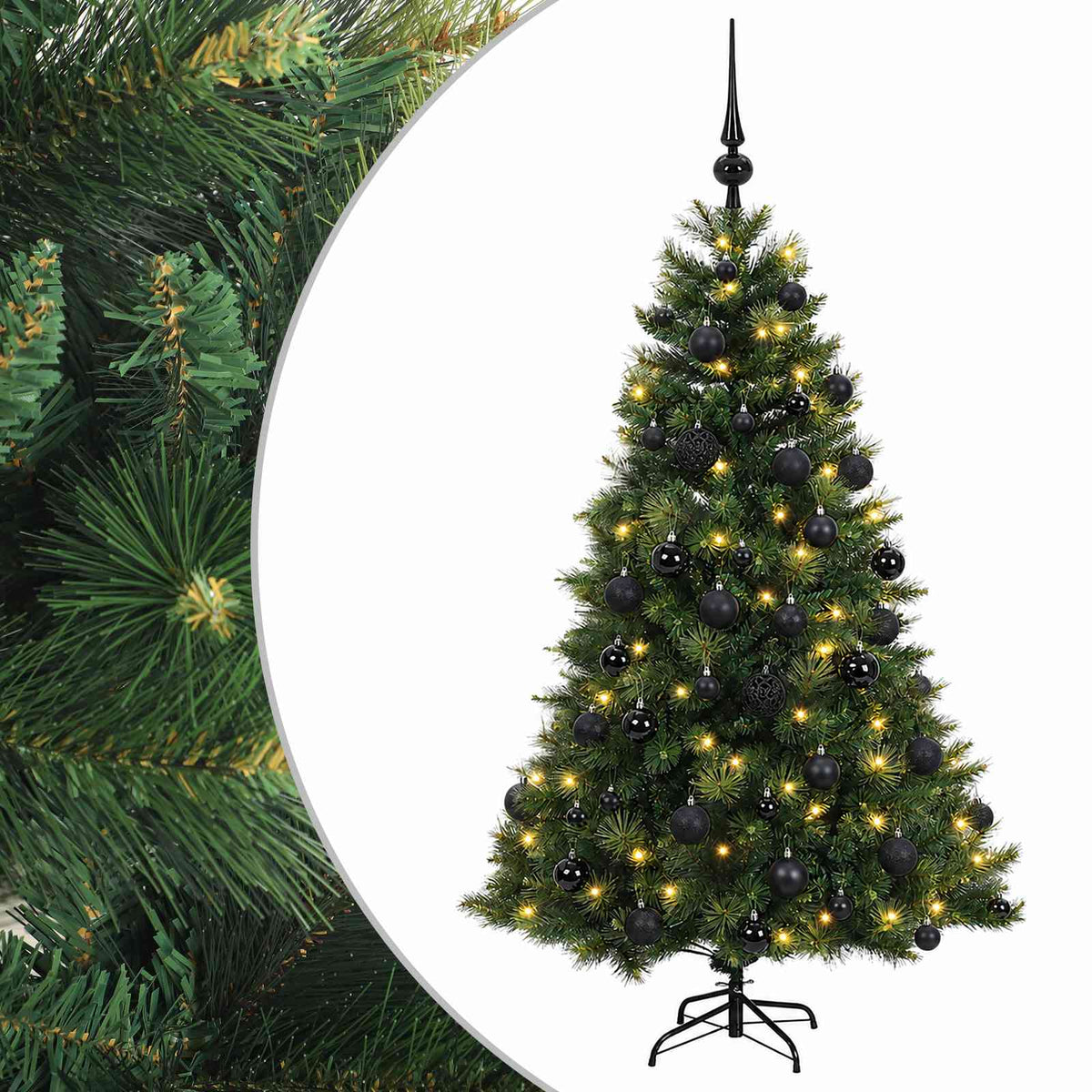 Artificial Christmas Tree with Bauble 150 cm 150 LEDs