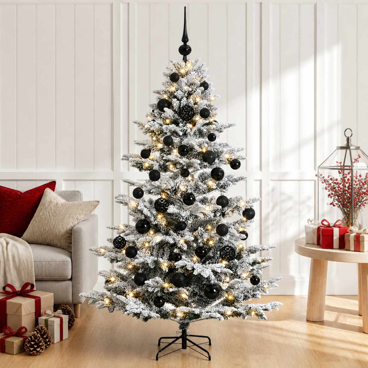 Artificial Christmas Tree with Bauble 150 cm 150 LEDs