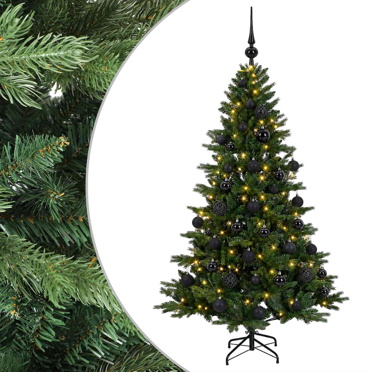 Artificial Christmas Tree with Bauble 150 cm 150 LEDs