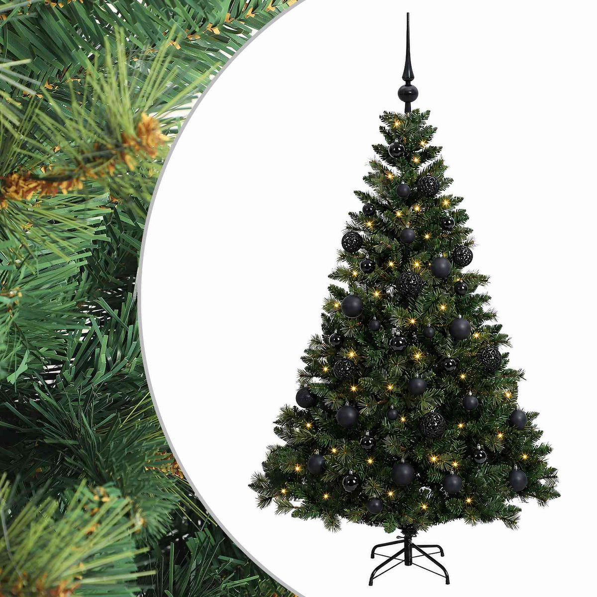 Artificial Christmas Tree with Bauble 150 cm 150 LEDs