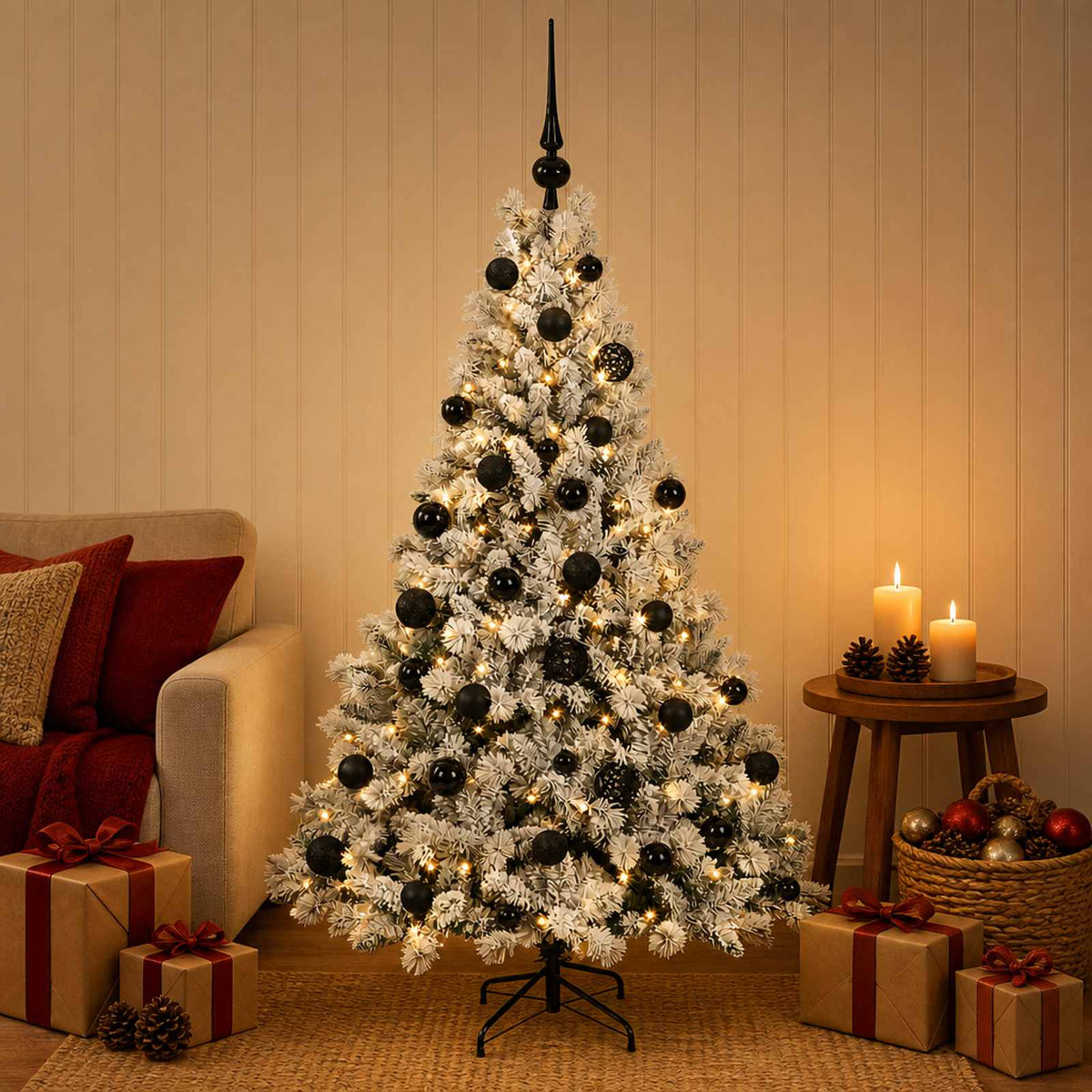 Artificial Christmas Tree with Bauble 120 cm 150 LEDs
