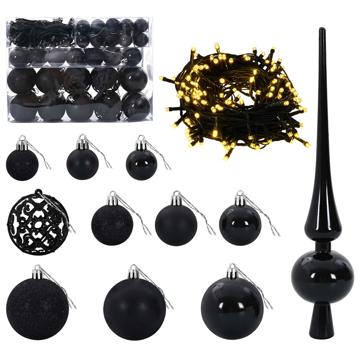 Artificial Christmas Tree with Bauble 150 cm 150 LEDs