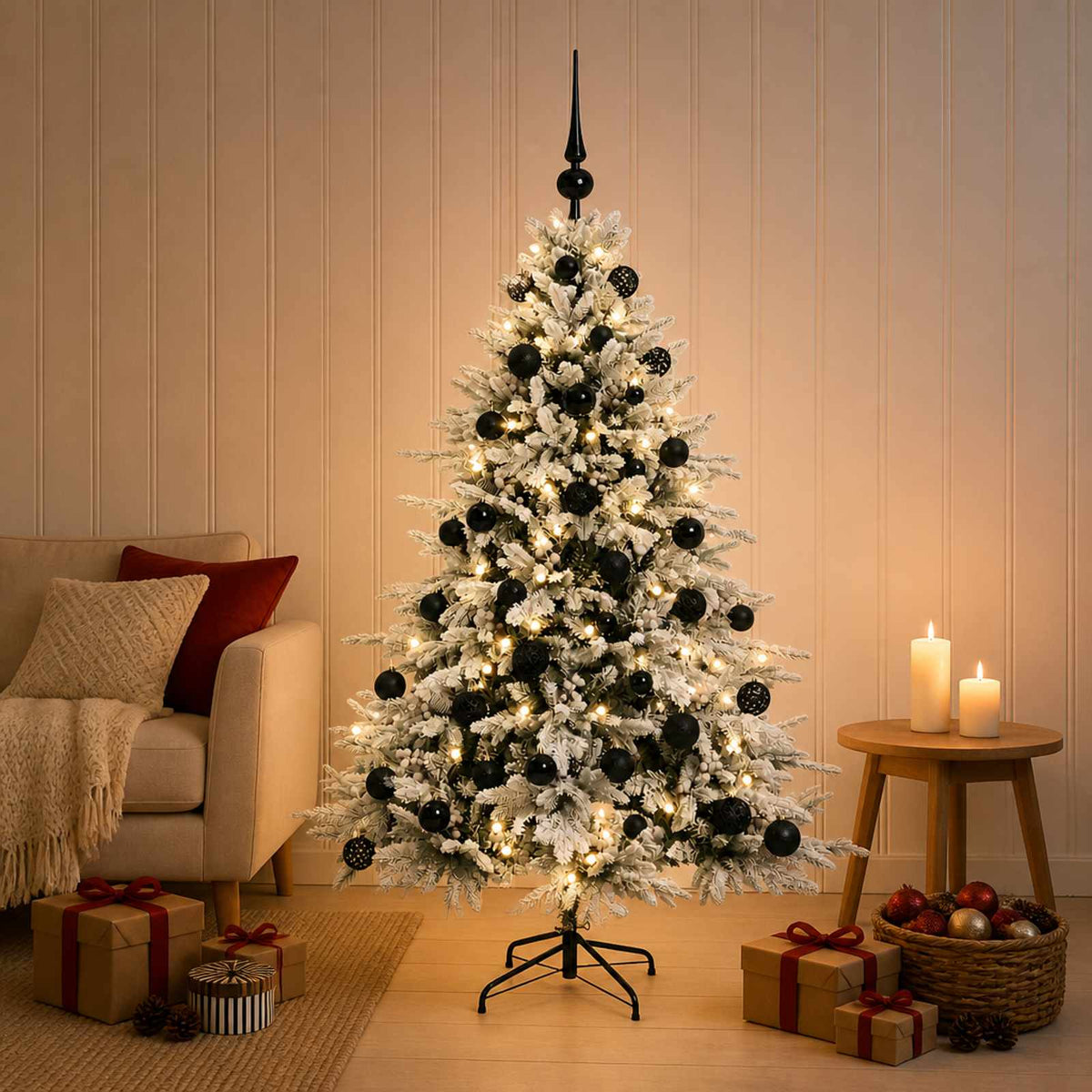 Artificial Christmas Tree with Bauble 120 cm 150 LEDs