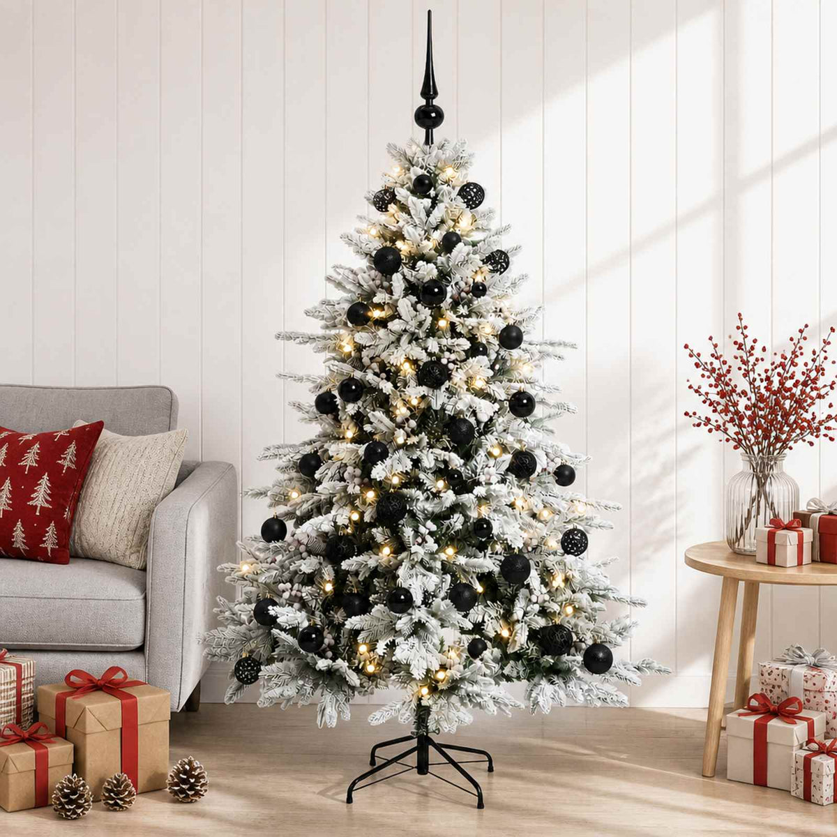 Artificial Christmas Tree with Bauble 120 cm 150 LEDs