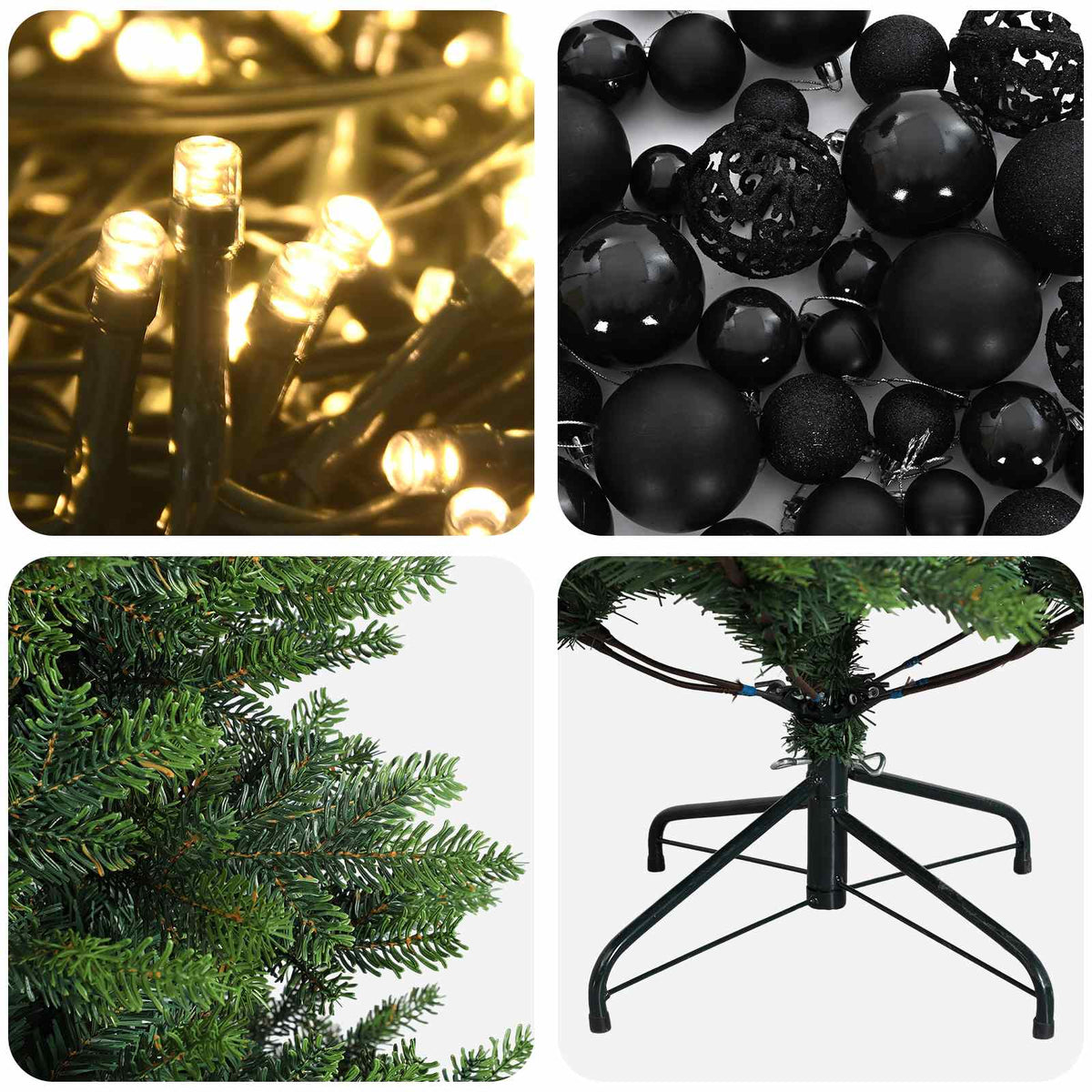 Artificial Christmas Tree with Bauble 150 cm 150 LEDs