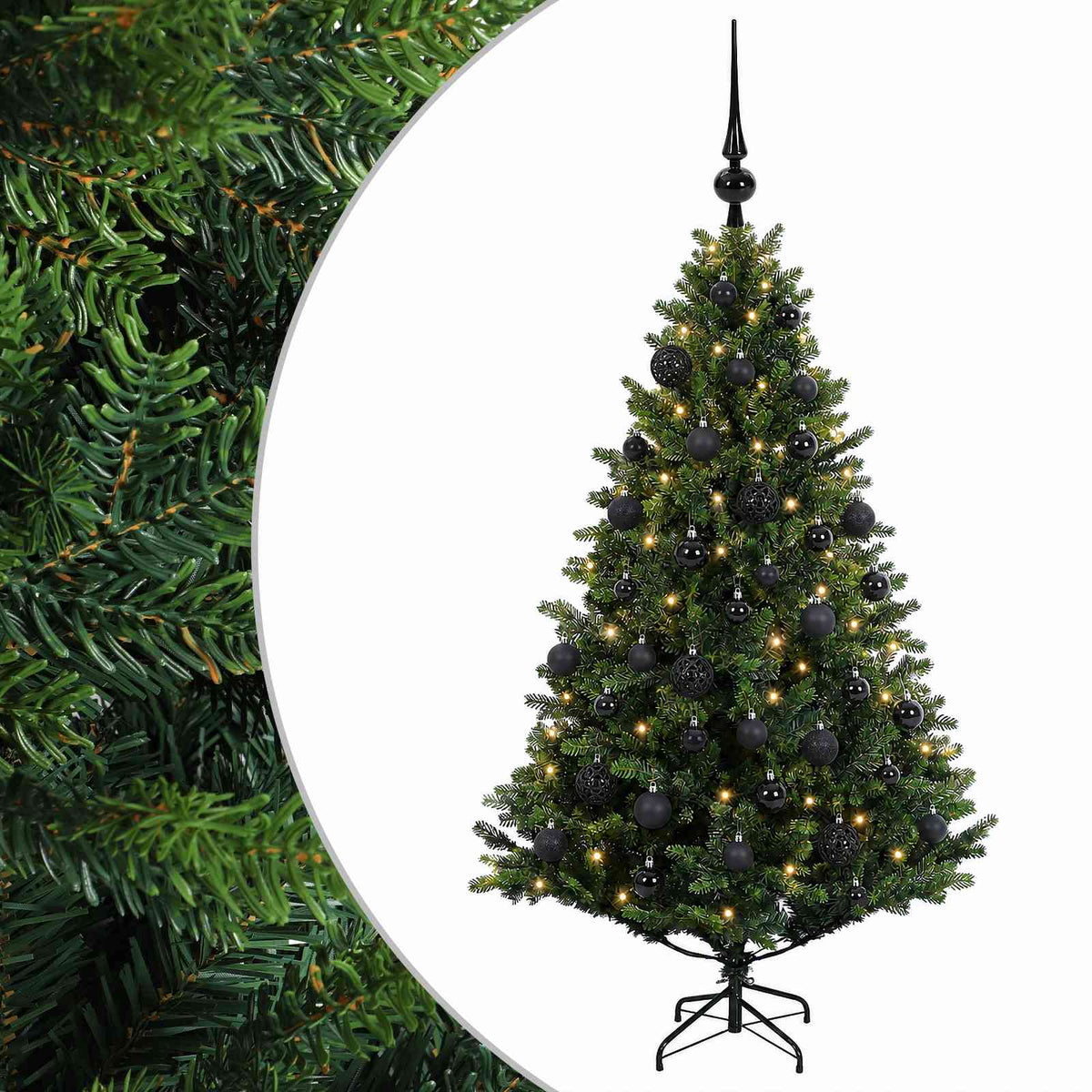 Artificial Christmas Tree with Bauble 150 cm 150 LEDs