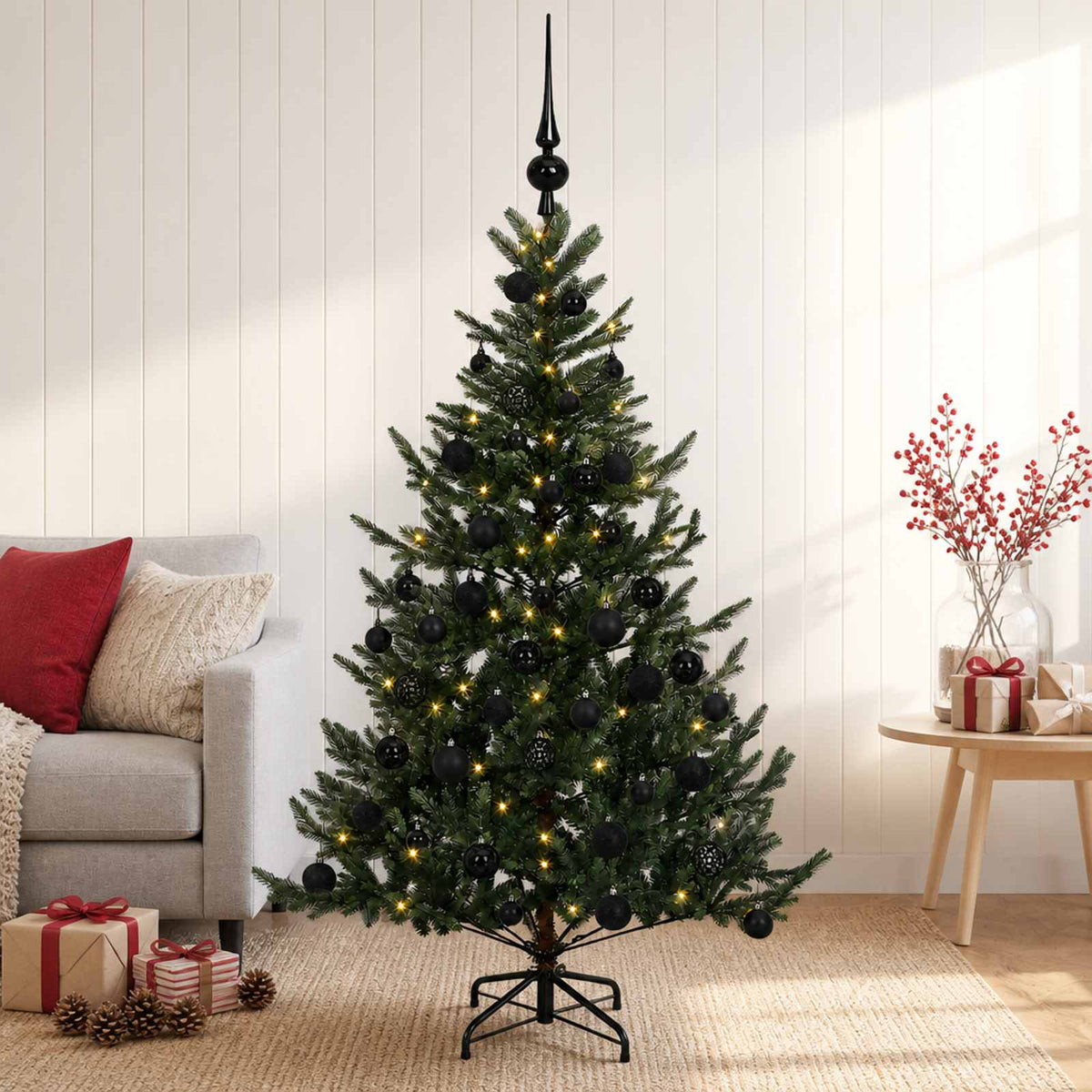 Artificial Christmas Tree with Bauble 120 cm 150 LEDs