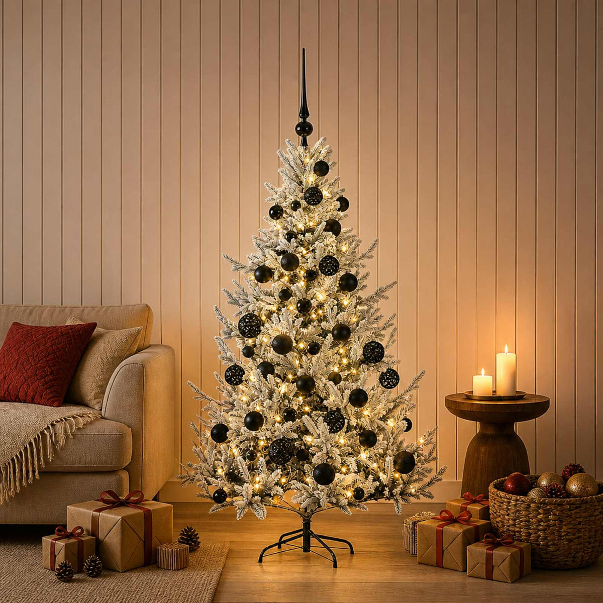 Artificial Christmas Tree with Bauble 120 cm 150 LEDs