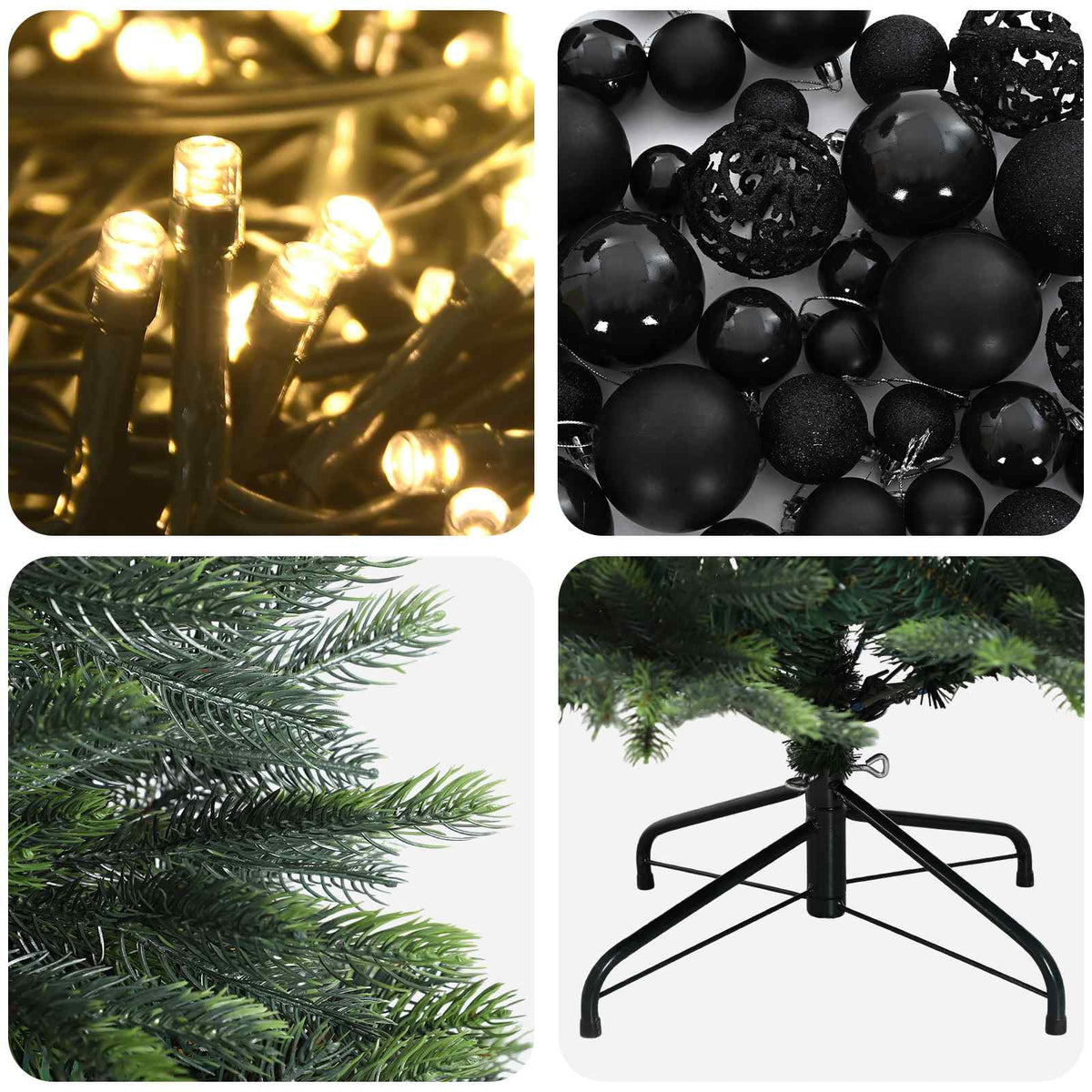 Artificial Christmas Tree with Bauble 120 cm 150 LEDs