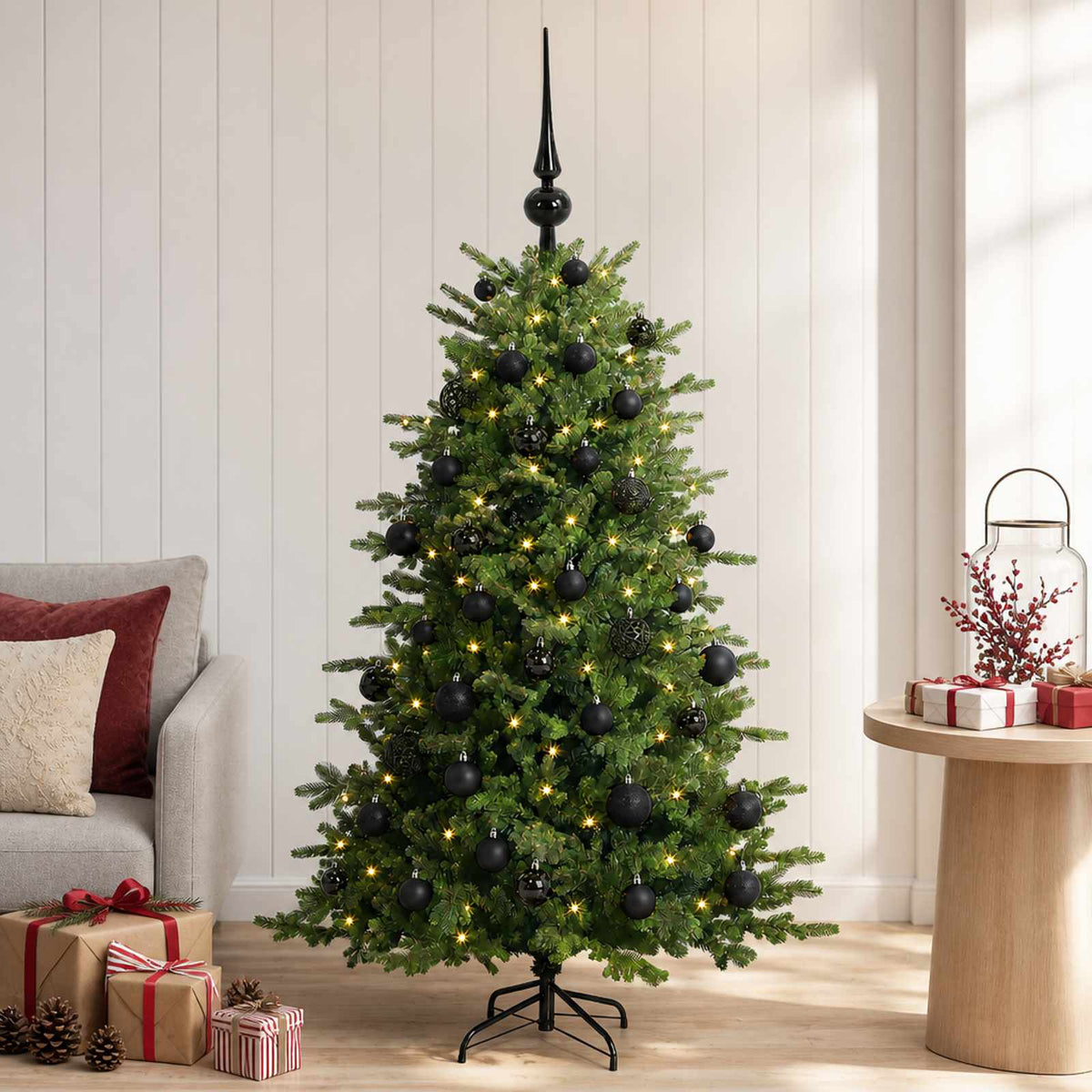 Artificial Christmas Tree with Bauble 150 cm 150 LEDs
