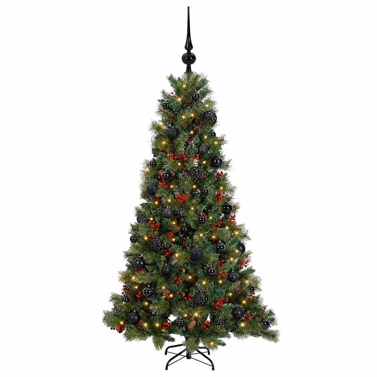 Artificial Christmas Tree with Bauble 150 cm 150 LEDs