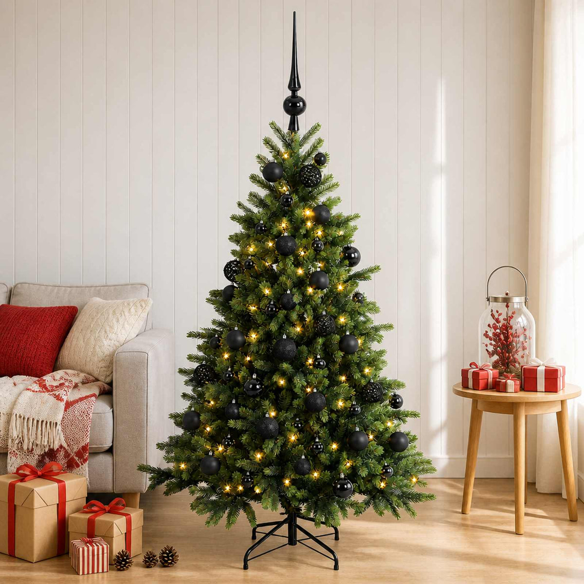 Artificial Christmas Tree with Bauble 120 cm 150 LEDs