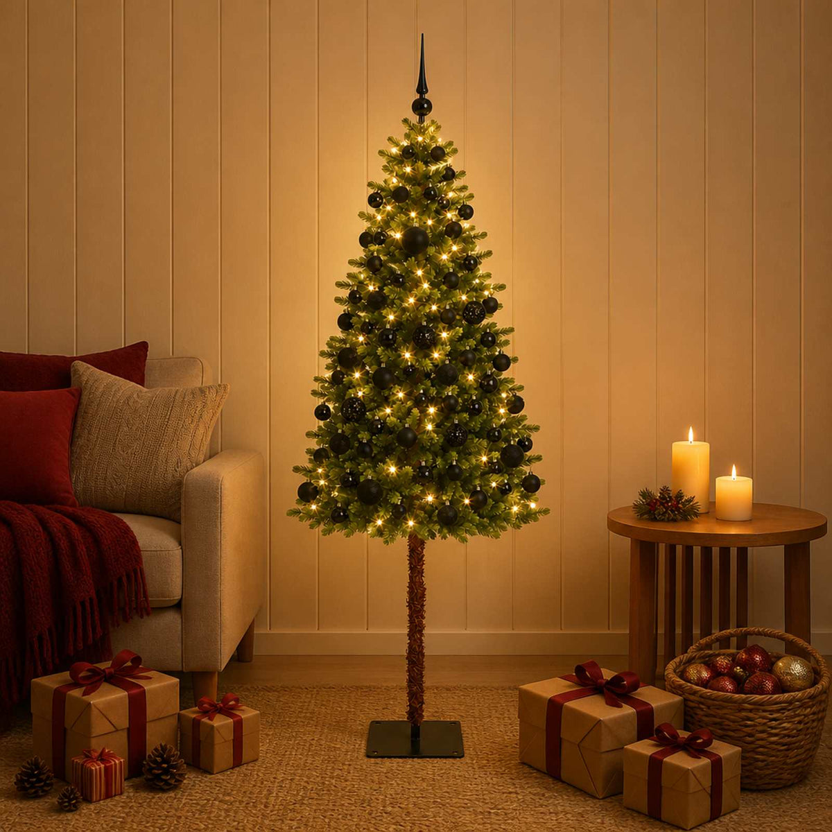 Artificial Christmas Tree with Bauble 180 cm 300 LEDs