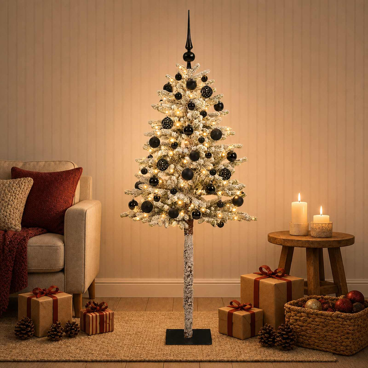 Artificial Christmas Tree with Bauble 120 cm 150 LEDs