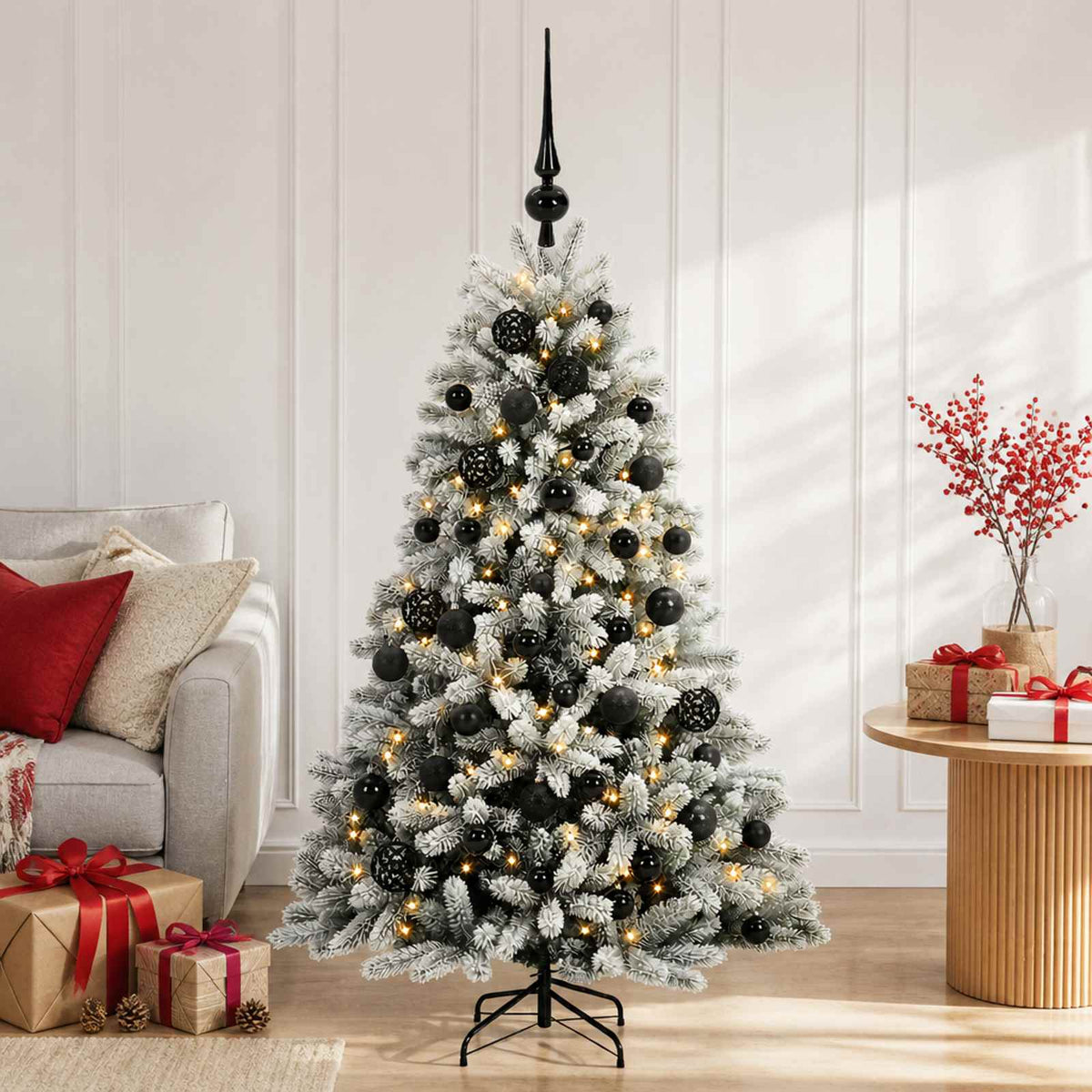 Artificial Christmas Tree with Bauble 150 cm 150 LEDs