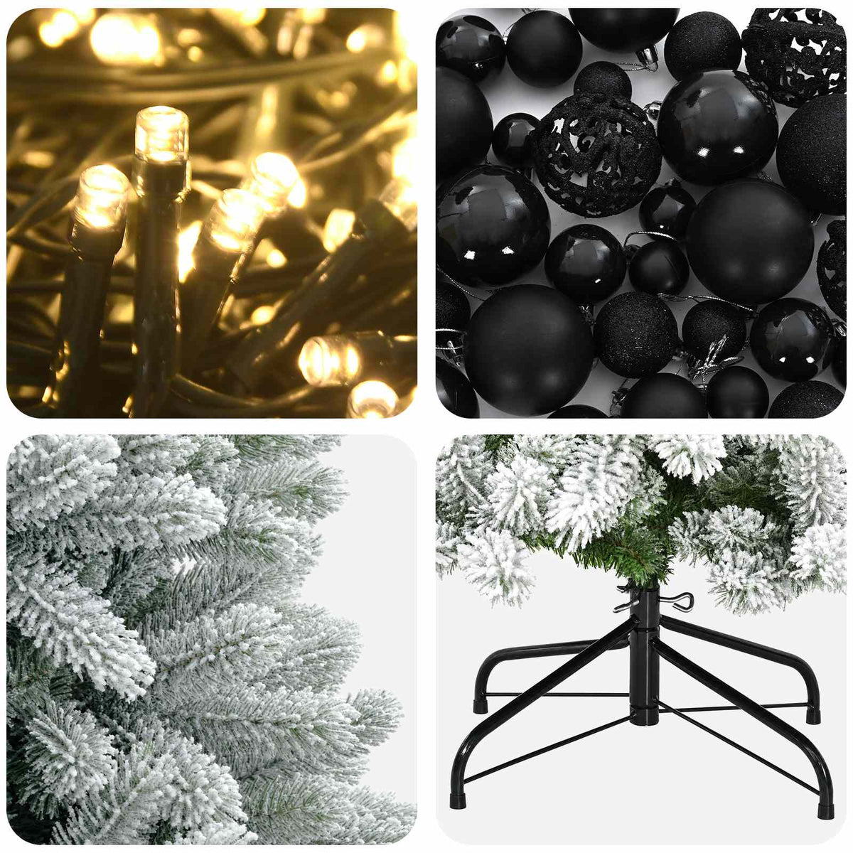 Artificial Christmas Tree with Bauble 150 cm 150 LEDs