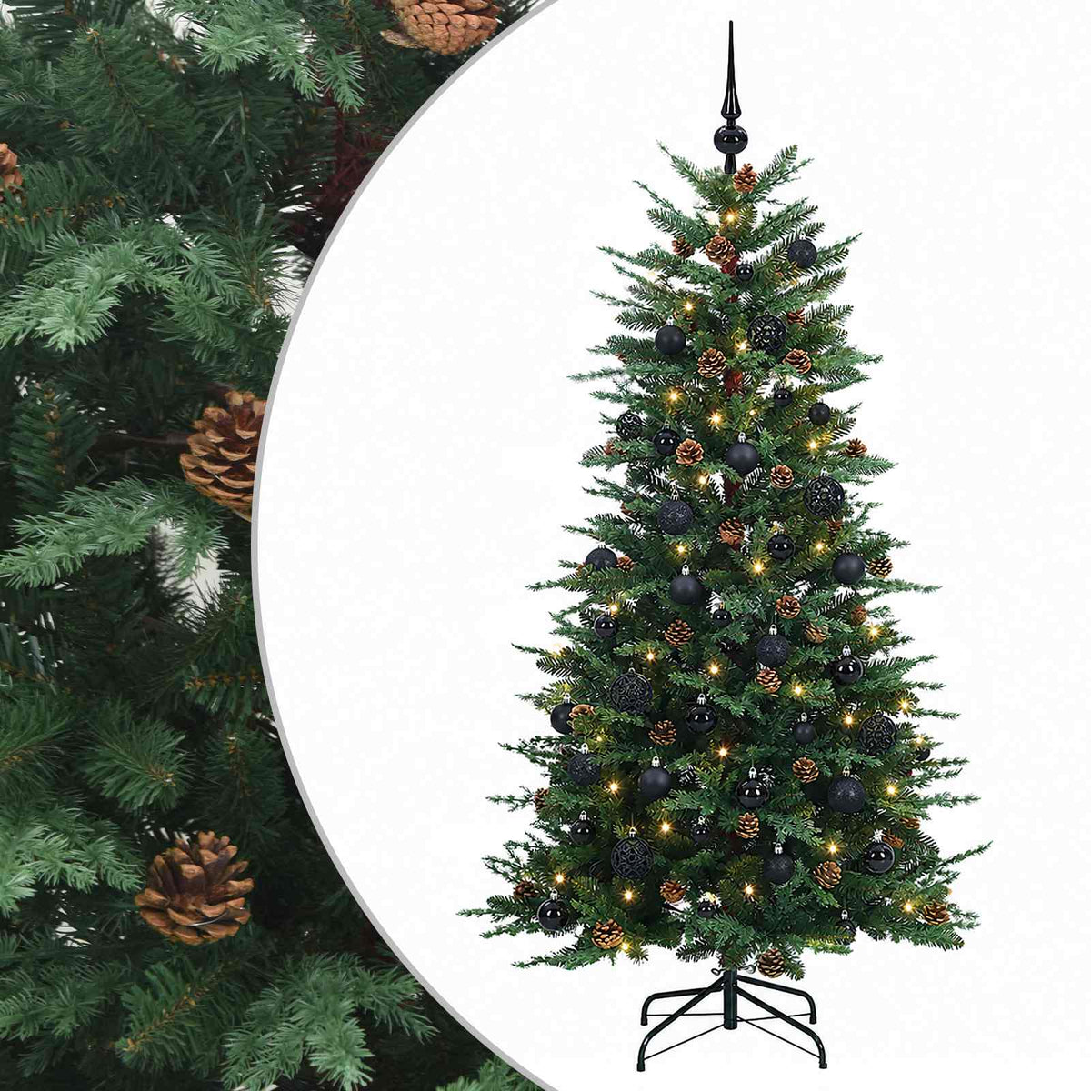 Artificial Hinged Christmas Tree 120 cm 150 LEDs Warm White