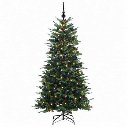 Artificial Hinged Christmas Tree 120 cm 150 LEDs Warm White