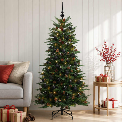 Artificial Hinged Christmas Tree 120 cm 150 LEDs Warm White